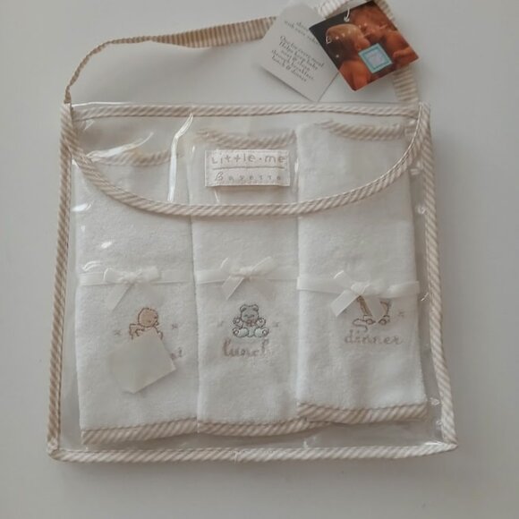 Little Me Baby Bibs (3) New - Picture 1 of 2